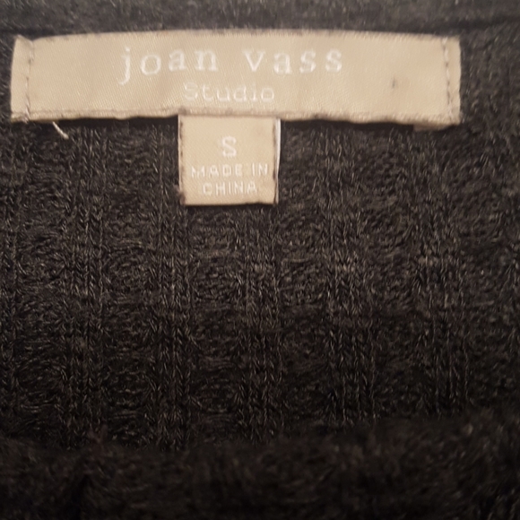 JOAN VASS GRAY ASSYMETRIC LT SWEATER TOP NUC - Picture 3 of 7